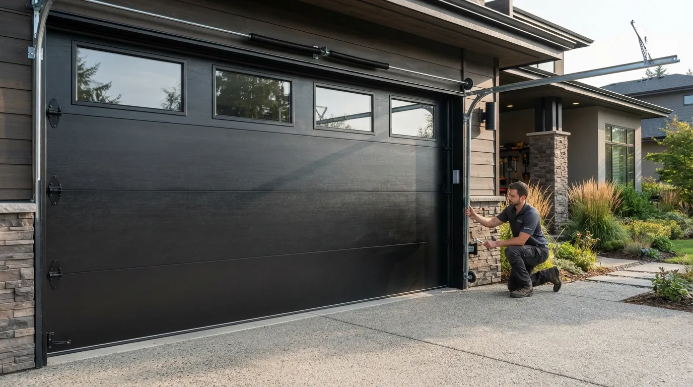 New garage door installed on a Rochester New York home
