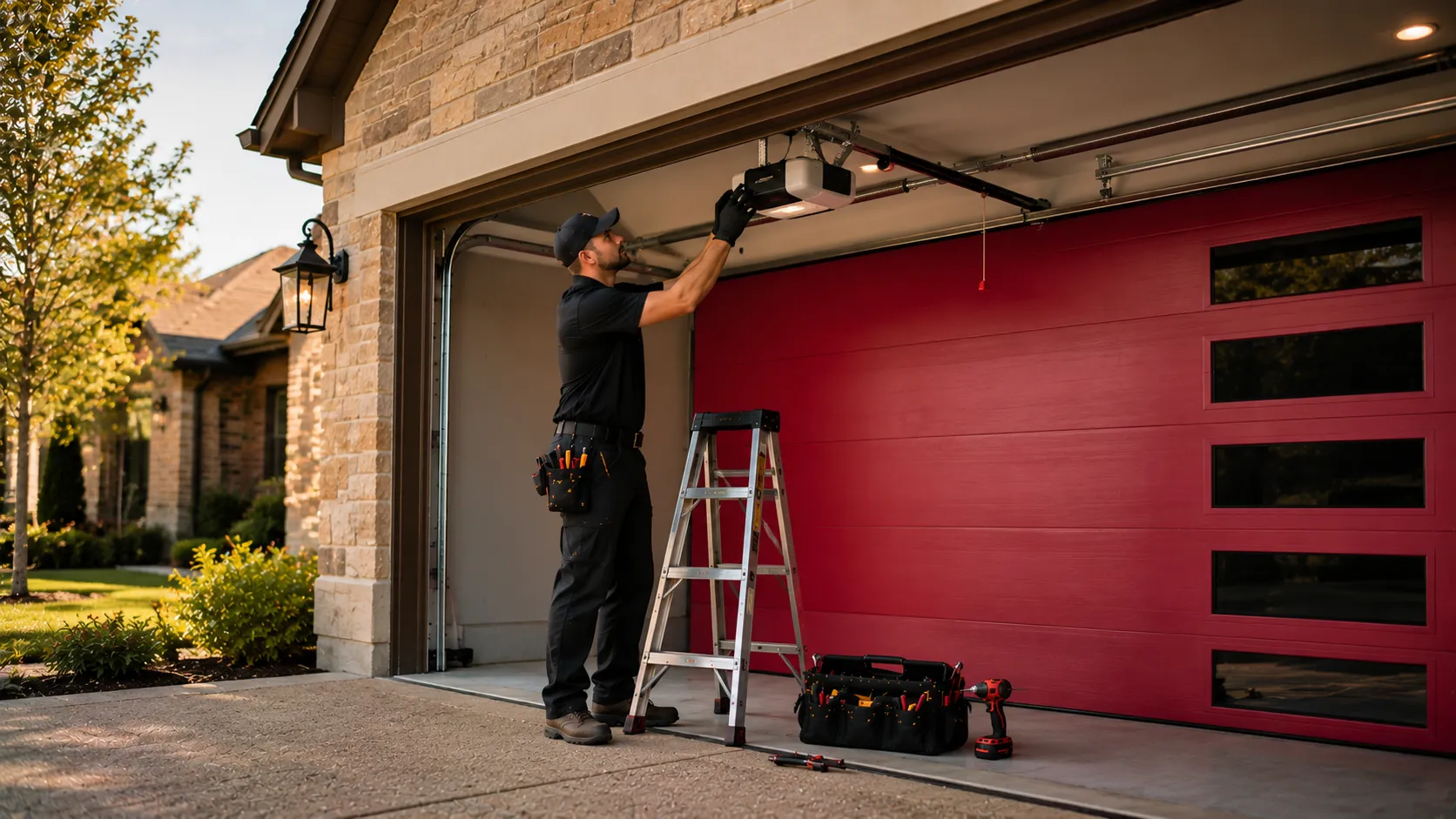 Garage door work on a home in Rochester